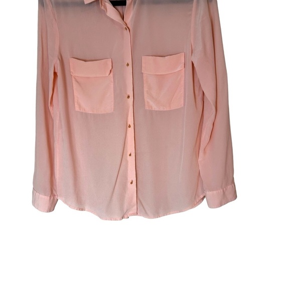 Club Monaco Women's 100% Silk Button Down Blouse- Size Small - Picture 2 of 8